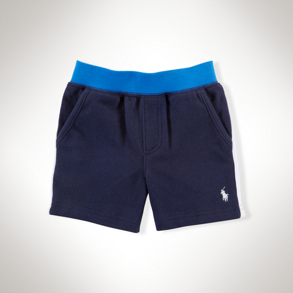 French Navy Cotton Jersey Pull-On Short Baby Boy 1