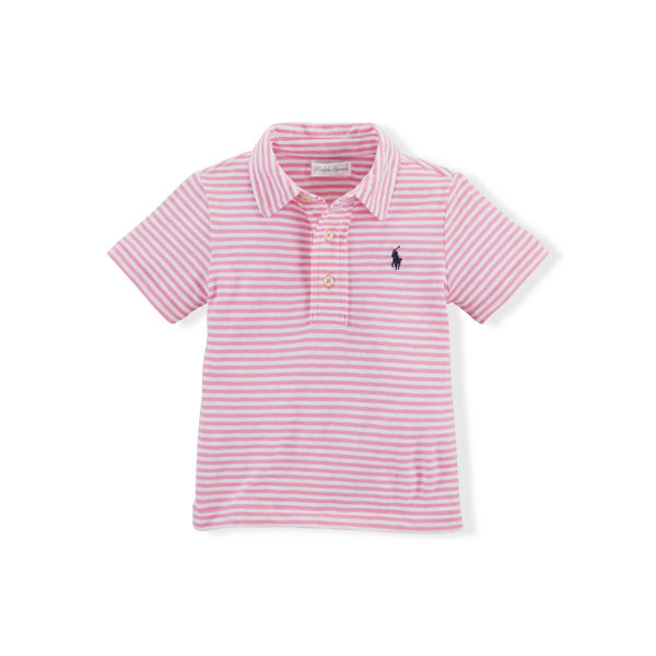 Laguna Pink Multi Striped Cotton Gauze Polo Baby Boy 2