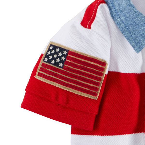 Rl Red Multi Striped Big Pony Cotton Polo Baby Boy 3