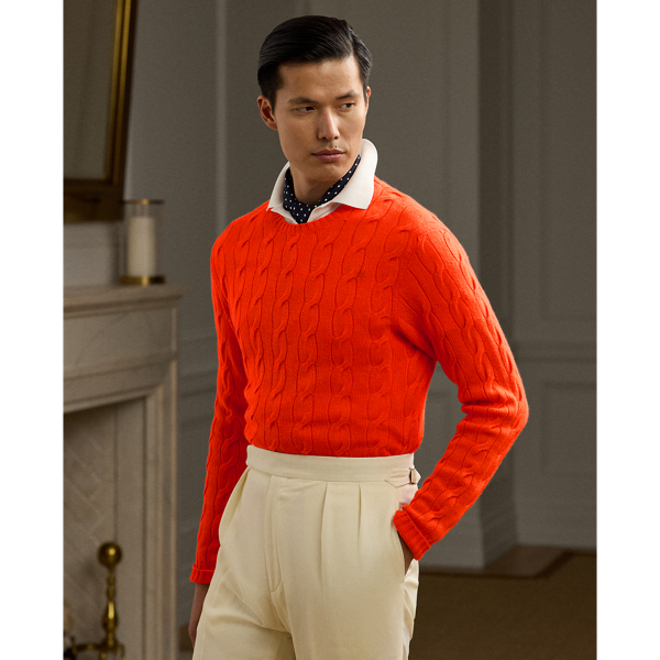 Orange sweater mens outfit best sale