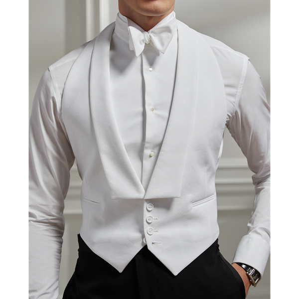 White Piqu&eacute; Vest Purple Label 5