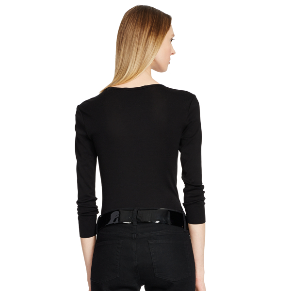 Black Audrey Crewneck Top Black Label Women 2