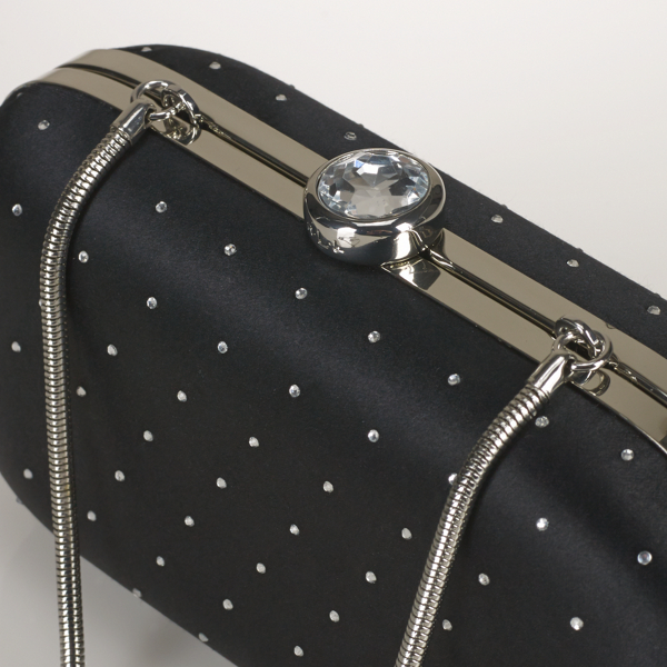 Black Satin Minaudi&egrave;re Lauren 4