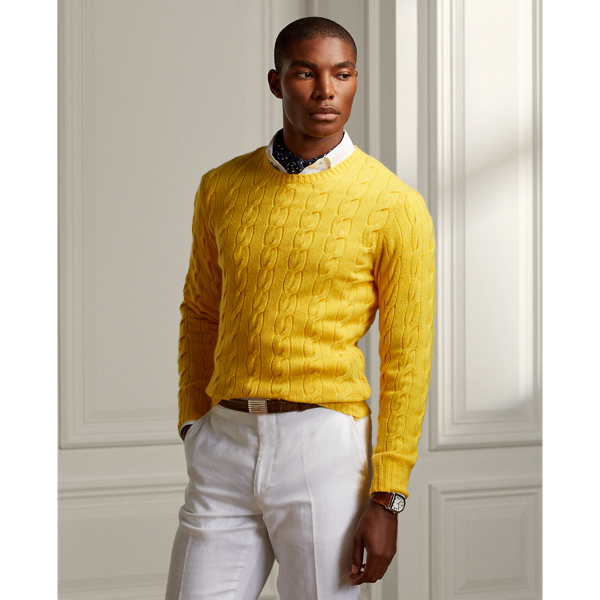 Men s Yellow Sweaters Ralph Lauren