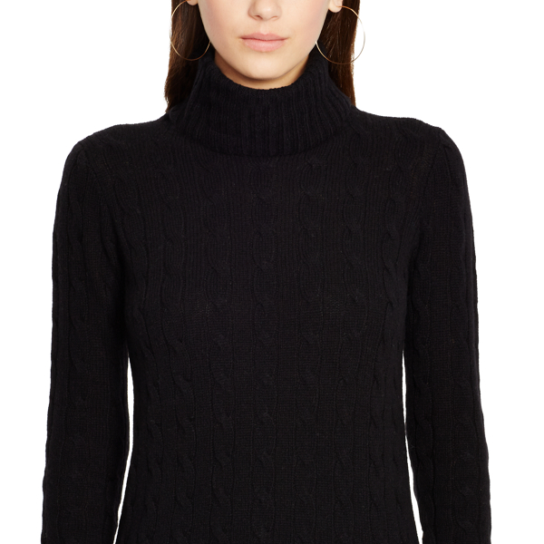 Polo Black Cabled Merino Wool Turtleneck Polo Ralph Lauren 3