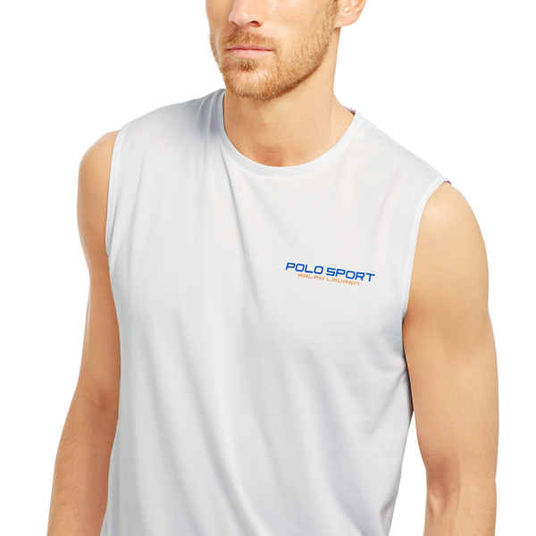Pure White Performance Jersey Tank Polo Sport 3