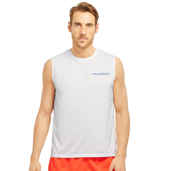 Pure White Performance Jersey Tank Polo Sport 1