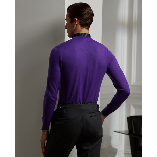 Purple Label カシミヤ クルーネック セーター クラシック バイオレット 5