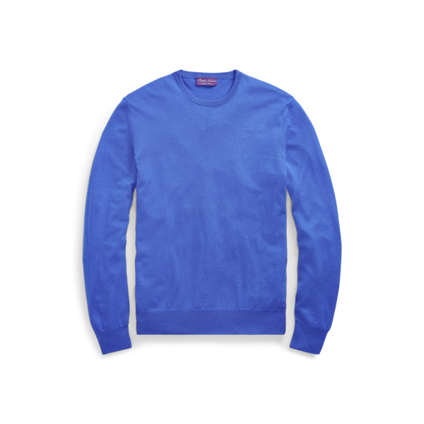 Classic Copen Blue Cashmere Crewneck Jumper Purple Label 2