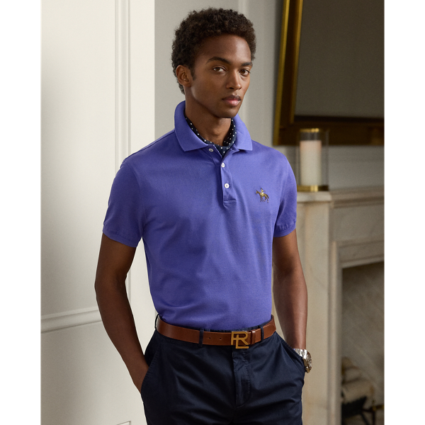 Custom Slim Fit Pique Polo Shirt Ralph Lauren UK