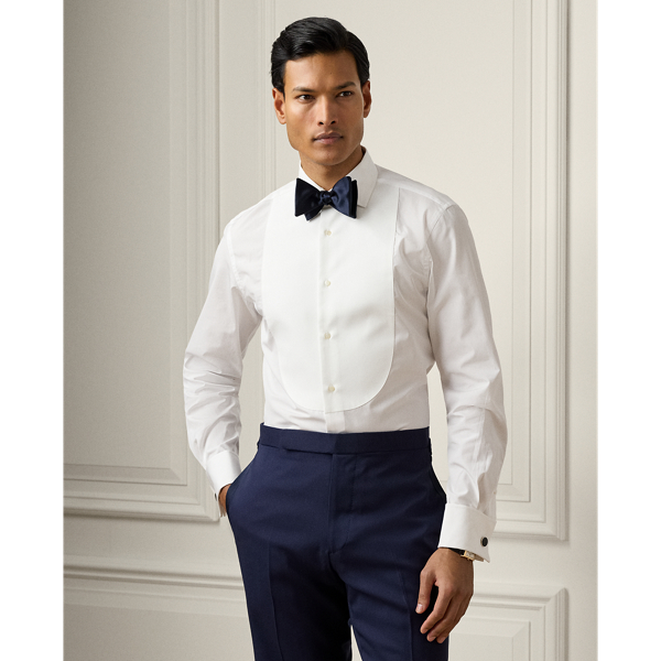 Pique Bib French Cuff Tuxedo Shirt