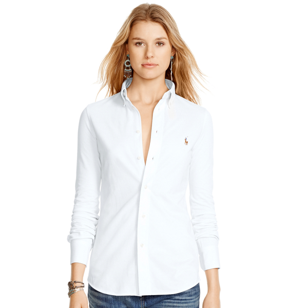 Knit Cotton Oxford Shirt Polo Ralph Lauren 3