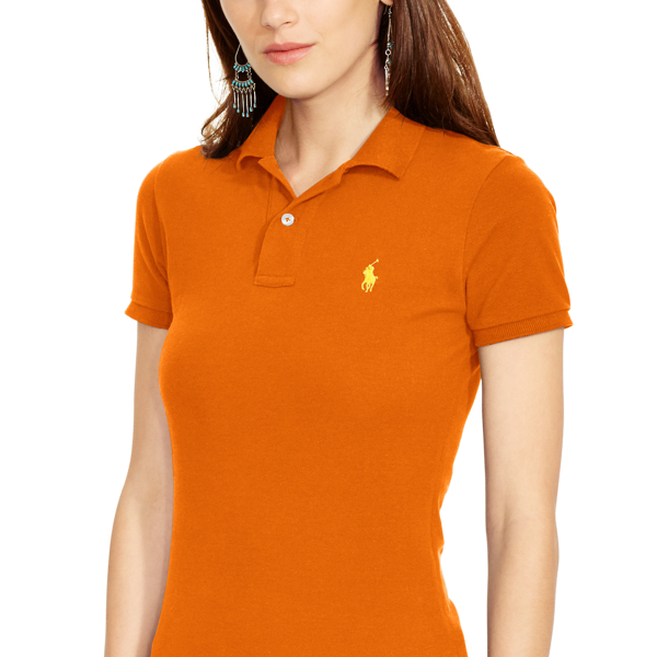Bright Papaya Skinny-Fit Polo Shirt Polo Ralph Lauren 3