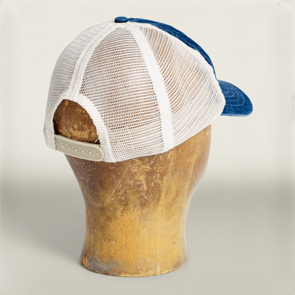Indigo Herringbone Shop Trucker Cap RRL 2