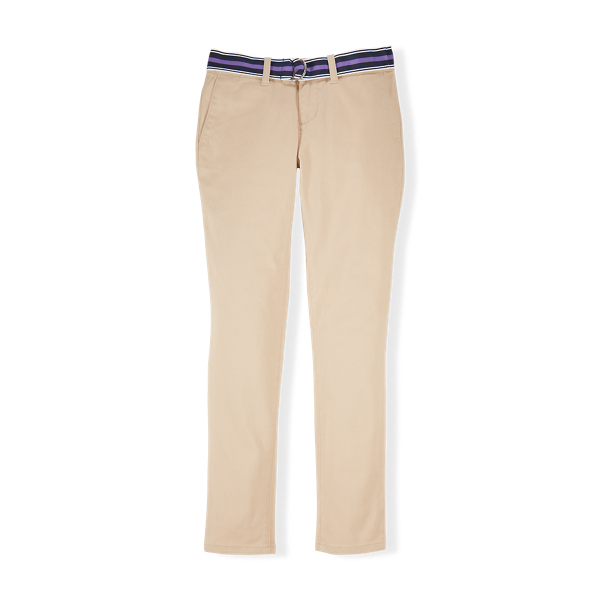 Royal Khaki Stretch Cotton Chino Pant Girls 7-16 1