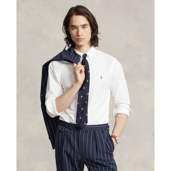 Ralph lauren slim fit white shirt best sale