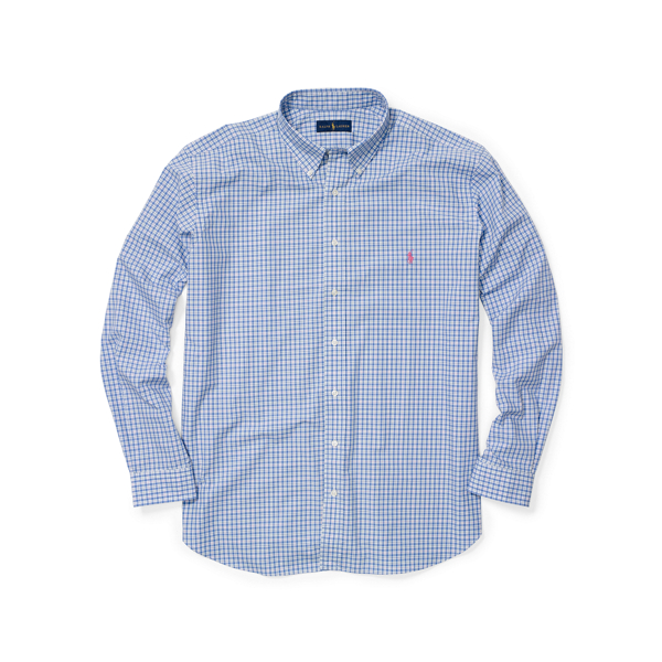 Royal Blue/Fuschia Plaid Cotton Poplin Shirt Big & Tall 1