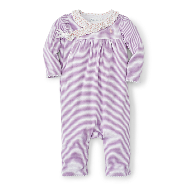 Wrap Stripe Coverall Baby Girl 1