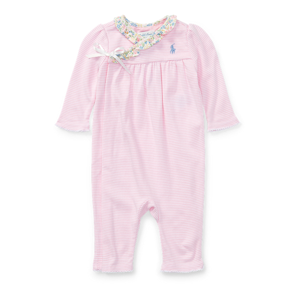 Tutina in cotone a righe Baby Girl in 1