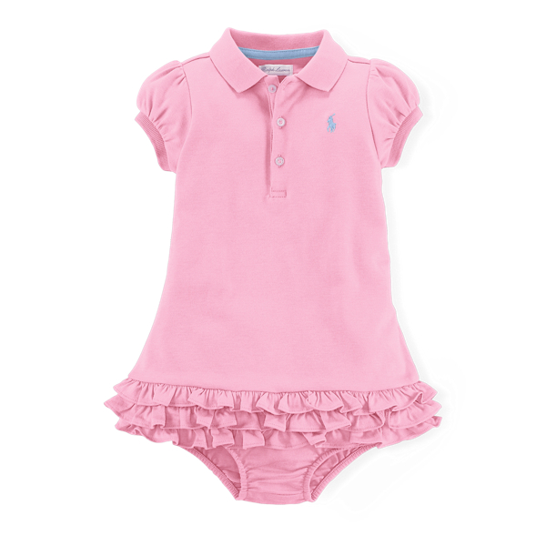 Polokleid und H&ouml;schen Baby Girl in Dunkelrosa 3