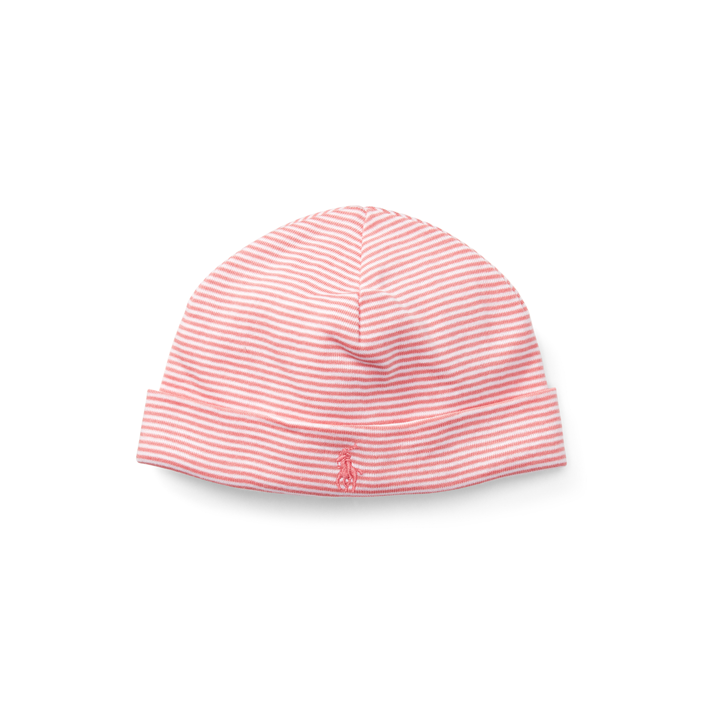 Детский головной убор Ralph Lauren Striped Cotton Hat, цвет: Розовый — фото 1