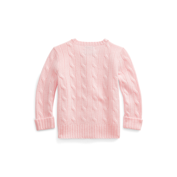 Morning Pink Cable-Knit Cashmere Cardigan Baby 2