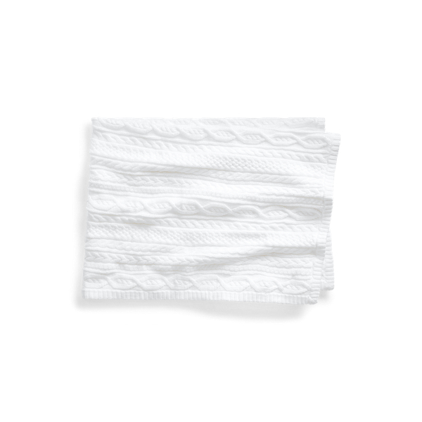 Aran-Knit Cotton Blanket