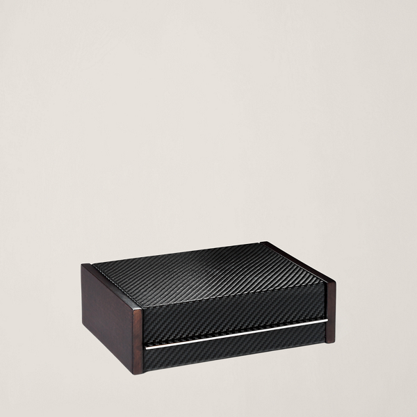 Black/Silver Sutton Cuff Link Box Ralph Lauren Home 1