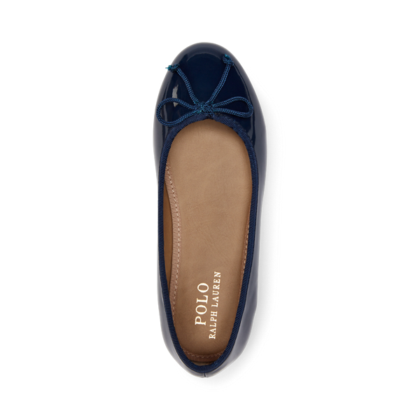 Navy Patent Nellie Patent Leather Flat Junior 3