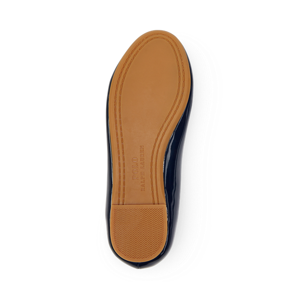 Navy Patent Nellie Patent Leather Flat Junior 4