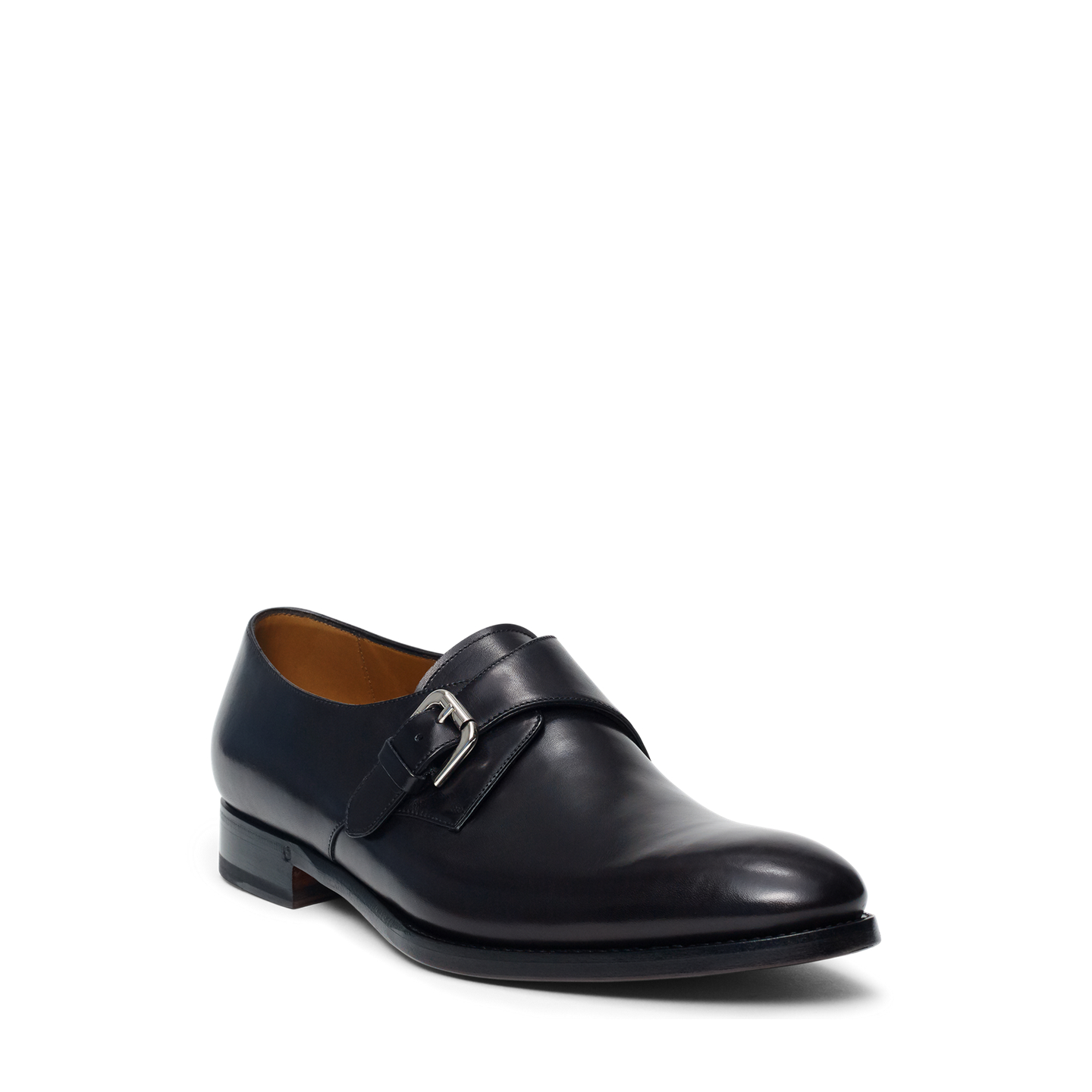 Мужские туфли Ralph Lauren Darnell Calf Monk-Strap, цвет: Чёрный — фото 1