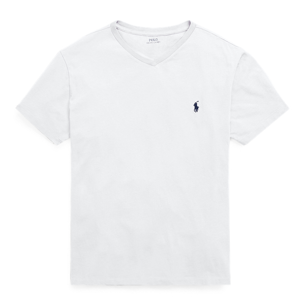 White Classic Fit V-Neck T-Shirt Polo Ralph Lauren 1