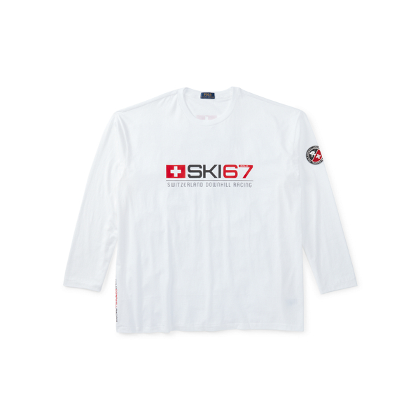 White Graphic Long-Sleeve T-Shirt Big & Tall 1