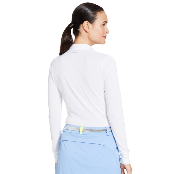 Pure White Stretch Long-Sleeved Polo RLX Women 2