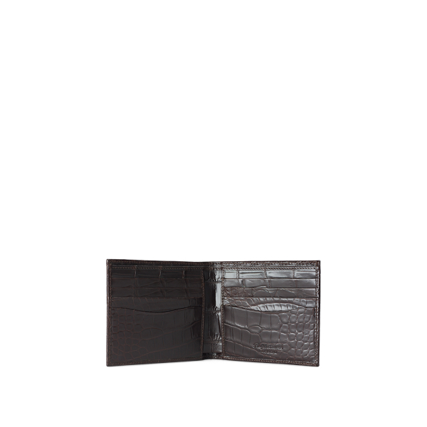 Dark Brown Caiman Hipster Wallet Purple Label 2