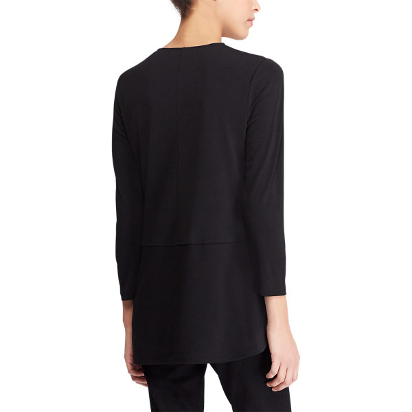 Black Keyhole Jersey Top Lauren 4
