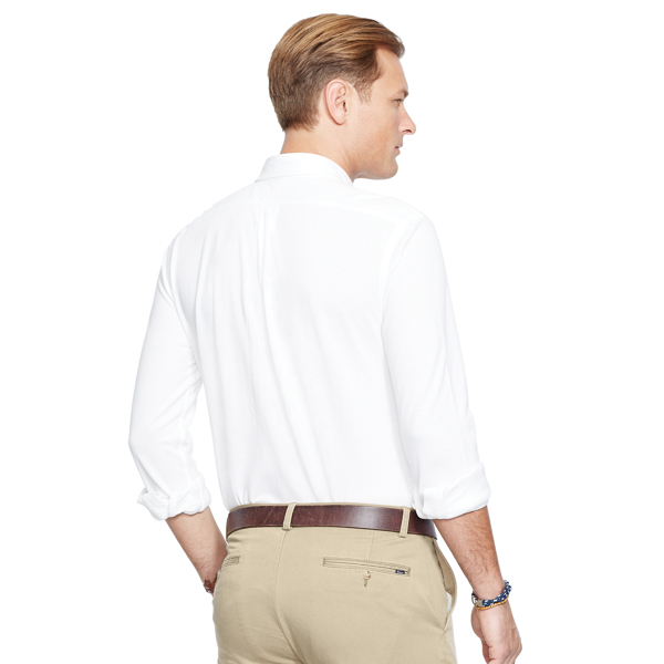White Classic Fit Knit Oxford Shirt Big & Tall 2