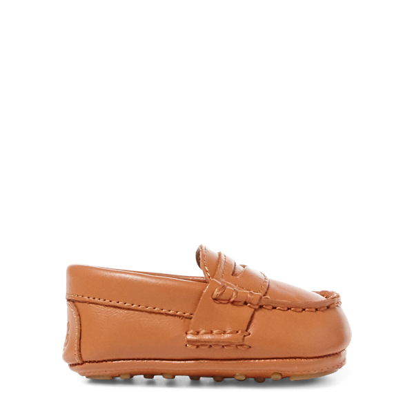 Tan Leather Telly Leather Loafer Baby Boy 1