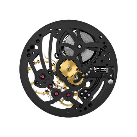Мужские часы Ralph Lauren 45 MM Skeleton Steel Watch, цвет: Чёрный