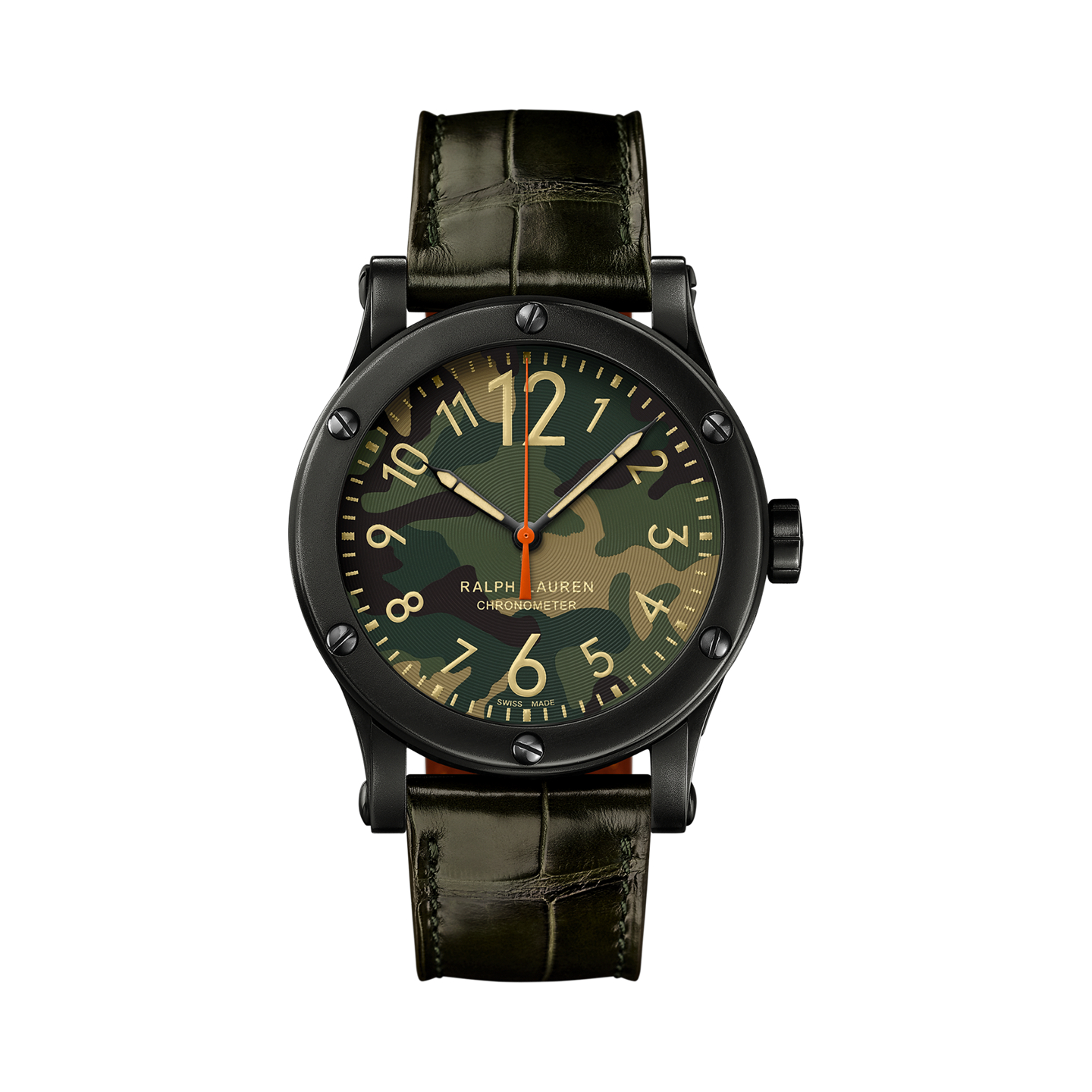 Мужские часы Ralph Lauren 45MM Chronometer Steel Watch, цвет: Камуфляжный — фото 3