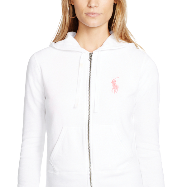 White Pink Pony Full-Zip Hoodie Pink Pony 3