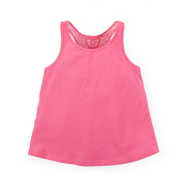 Blaze Fuschia Crocheted Racerback Tank Top Girls 2-6x 1