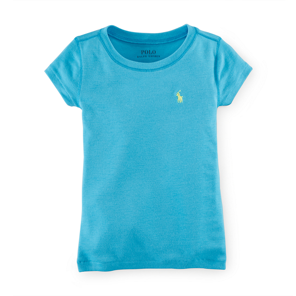 Turquoise Pendant Cotton Short-Sleeved Tee Girls 2-6x 1