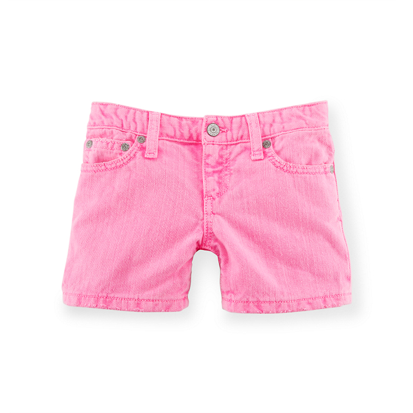 Pink Denim Short Girls 2-6x 1