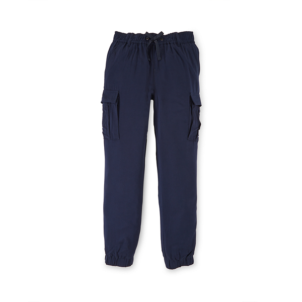 Navy Twill Cargo Pant Girls 7-16 1