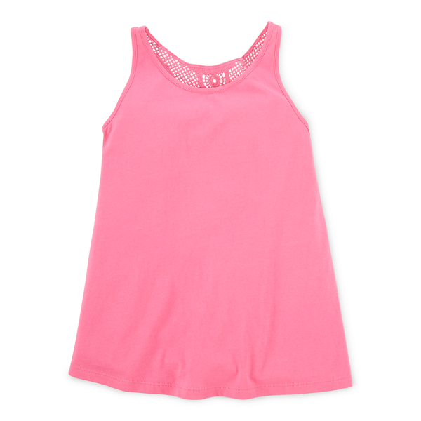 Blaze Fuschia Crocheted Racerback Tank Top Girls 7-16 1