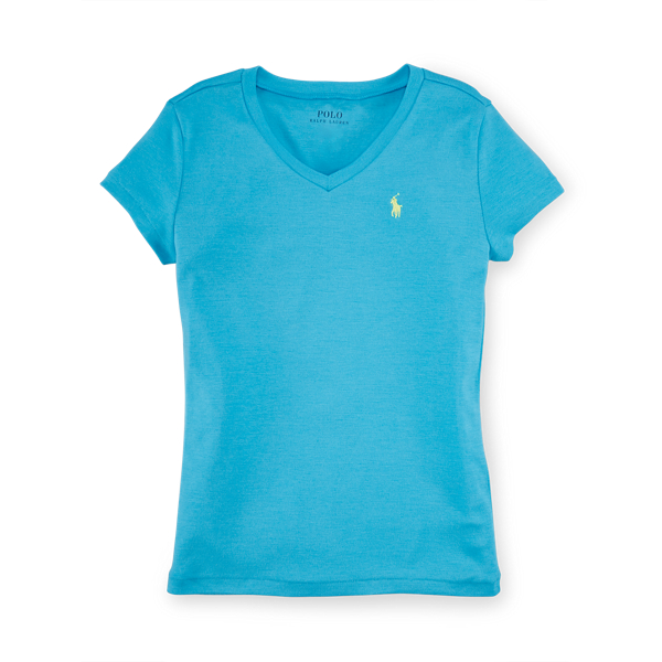 Turquoise Pendant Short Sleeve V-Neck Girls 7-16 2