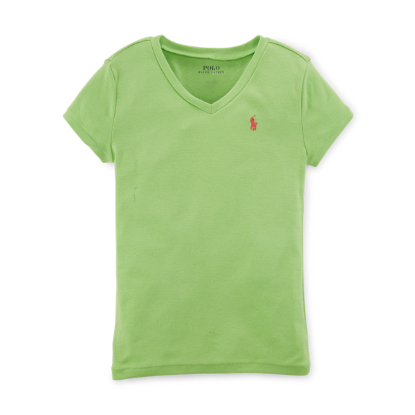 Citrus Lime Short Sleeve V-Neck Girls 7-16 2
