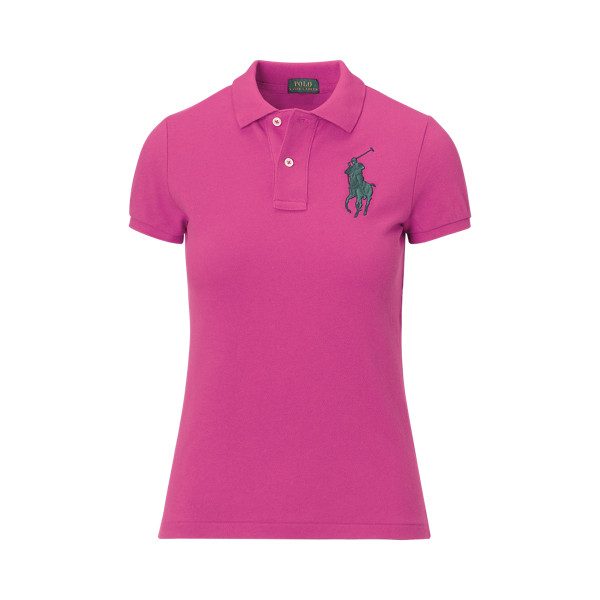 Skinny Fit Big Pony Polo Shirt for Women Ralph Lauren NO