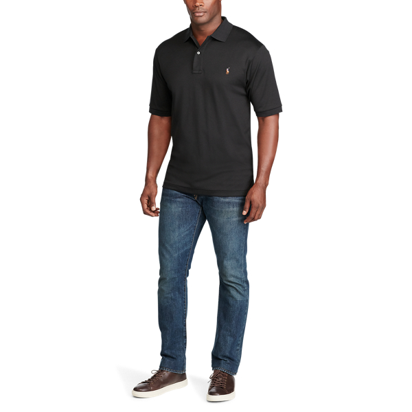 Black Soft Cotton Polo Shirt Big & Tall 2